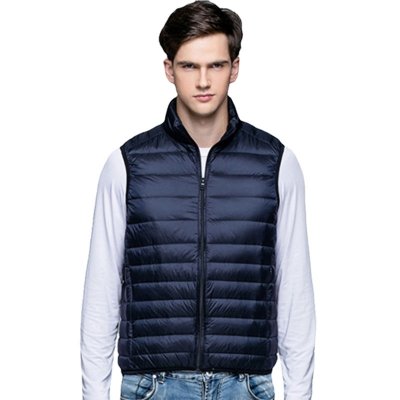 Casual Light Men Down Vest Top Selling Zipper Big Size New Arrival 6 Colors Male White Duck Down Vest