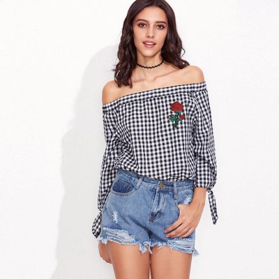 2020 Summer Autumn Shirt Women Cotton Vintage Plaid Turn Down Collar Casual Long Shirt Beach Party Off the  shoulder Clothes